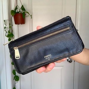 BLACK FOSSIL WALLET